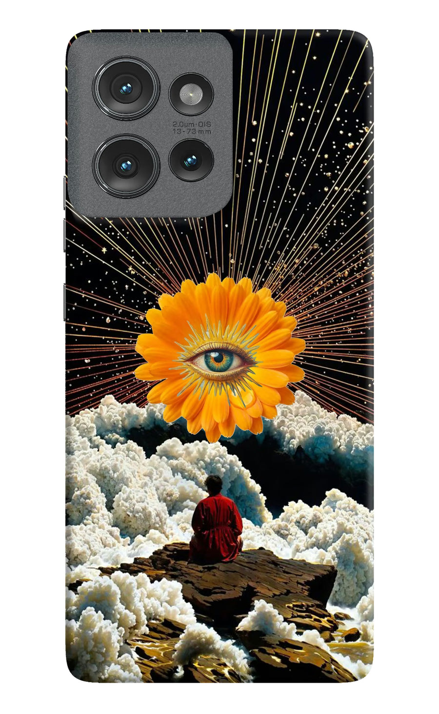 Cosmic Flower Moto Edge 50 Back Cover, Hard case