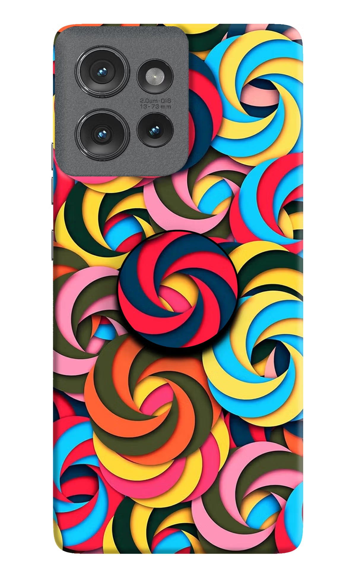 Spiral Pattern Moto Edge 50 Pop Case by Casekaro