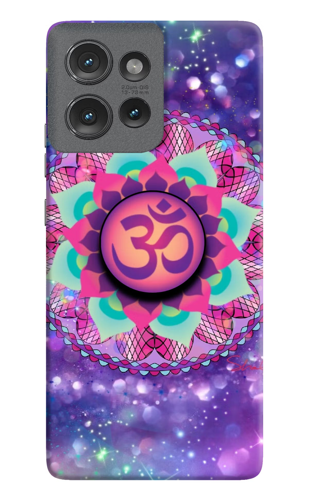 Om Purple Moto Edge 50 Pop Case by Casekaro