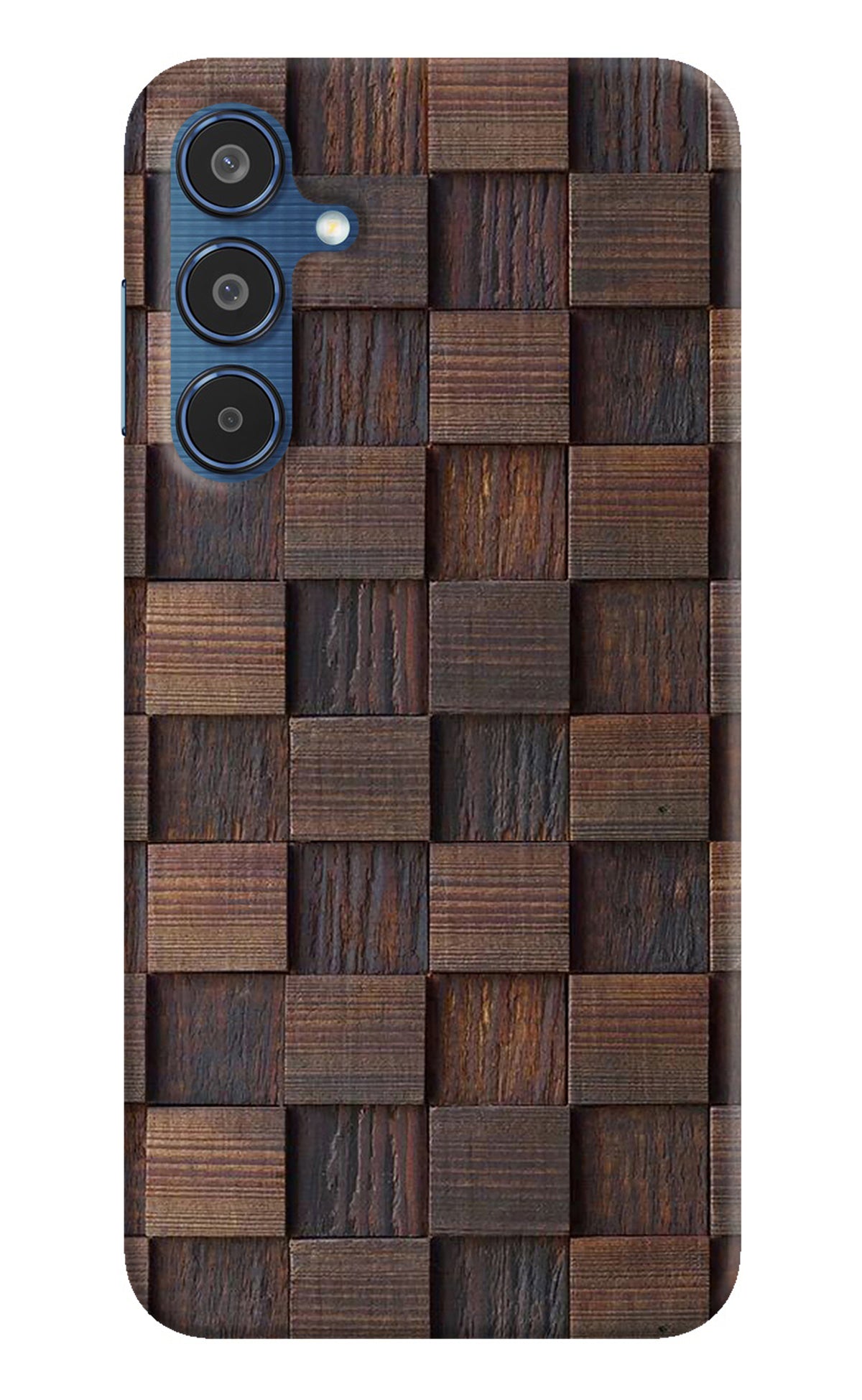 Wooden Cube Design Samsung M35 5G Back Cover