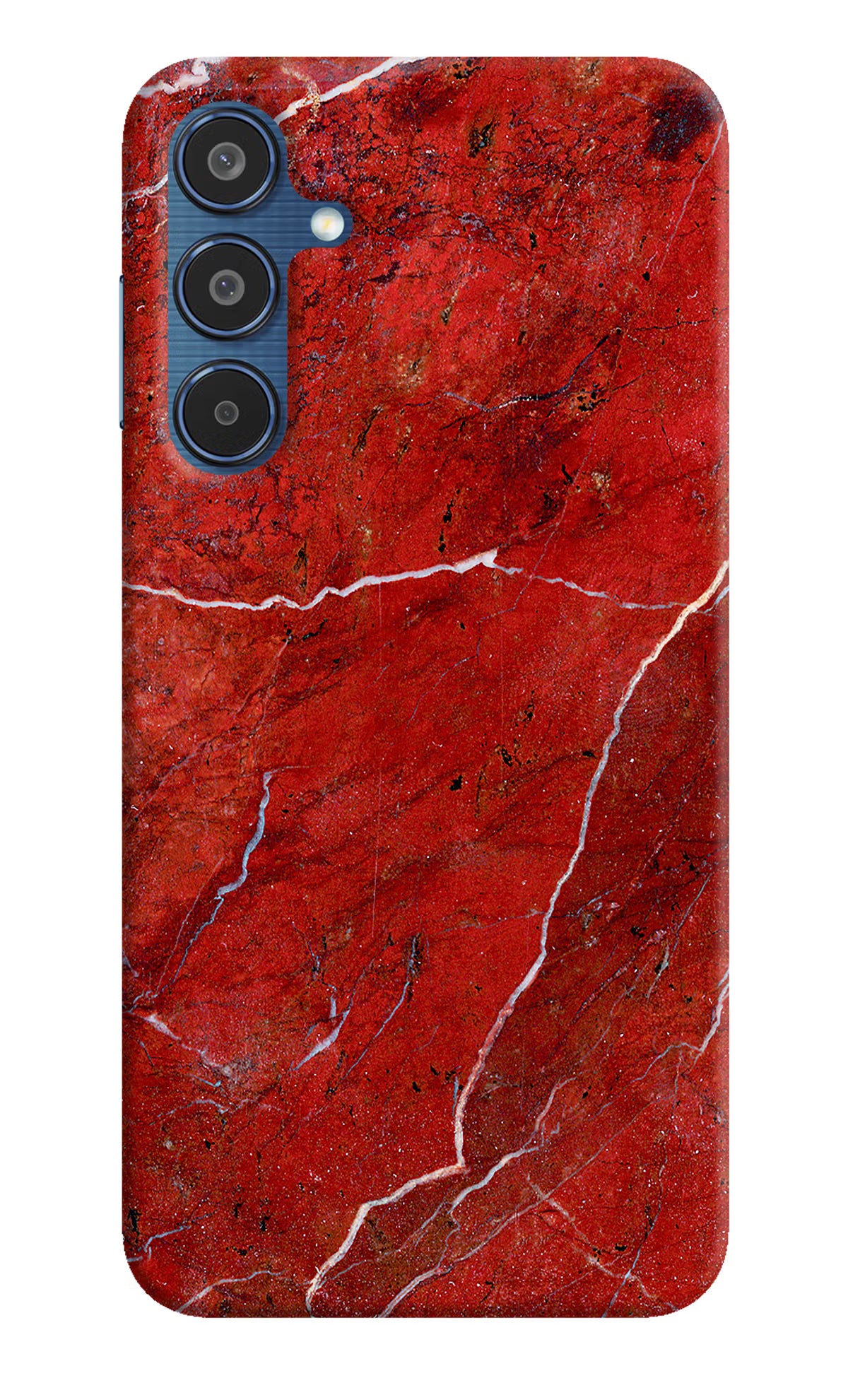 Red Marble Design Samsung M35 5G Hard Case Back Cover by Casekaro