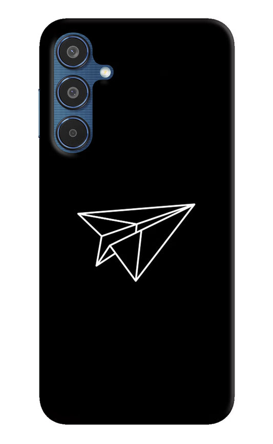 Paper Plane White Samsung M35 5G Hard Case Back Cover by Casekaro