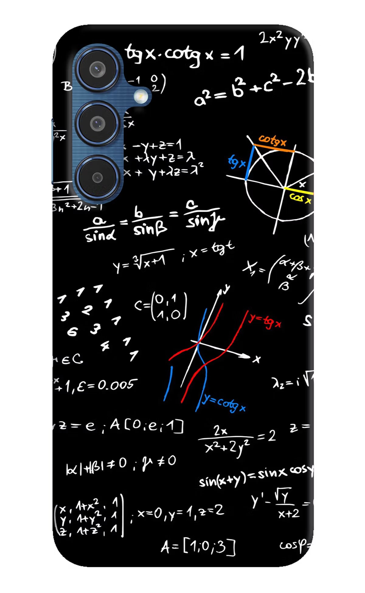 Mathematics Formula Samsung M35 5G Hard Case Back Cover by Casekaro