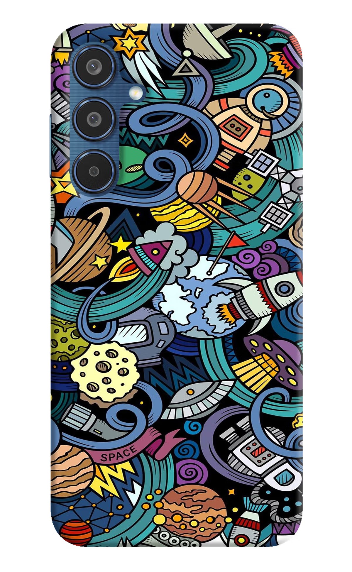 Space Abstract Samsung M35 5G Hard Case Back Cover by Casekaro