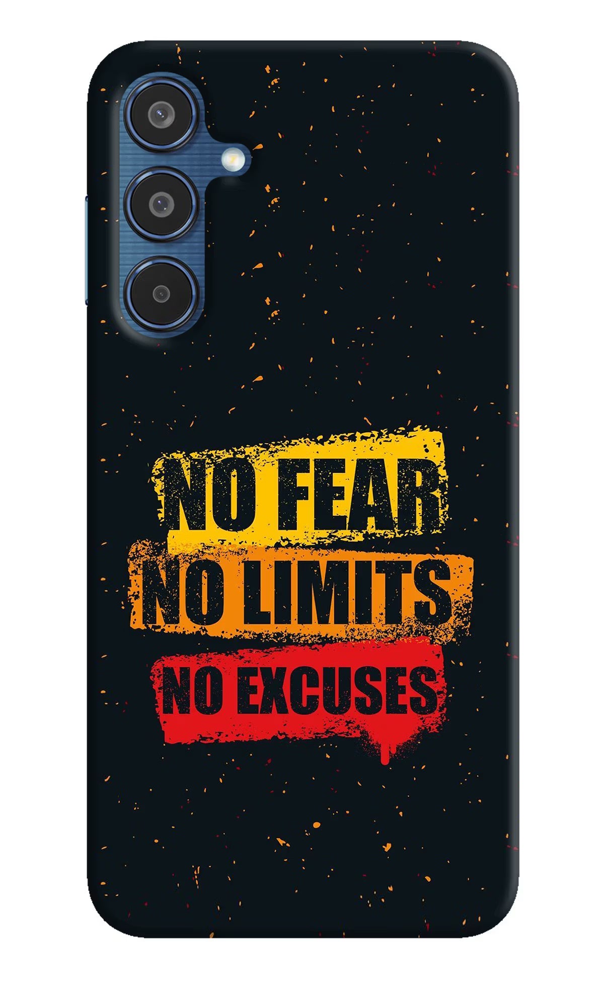 No Fear No Limits No Excuse Samsung M35 5G Hard Case Back Cover by Casekaro