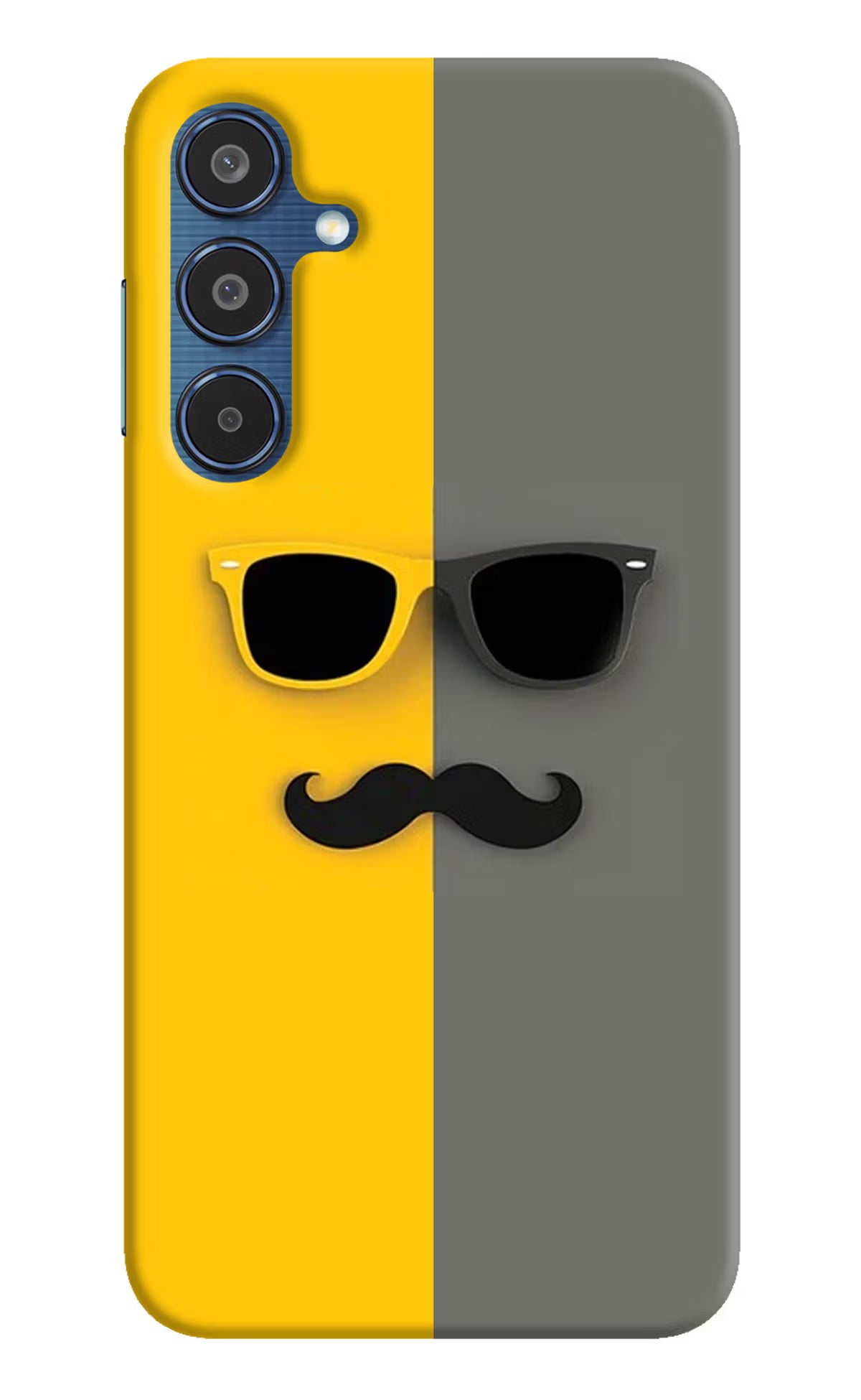 Sunglasses with Mustache Samsung M35 5G Hard Case Back Cover by Casekaro