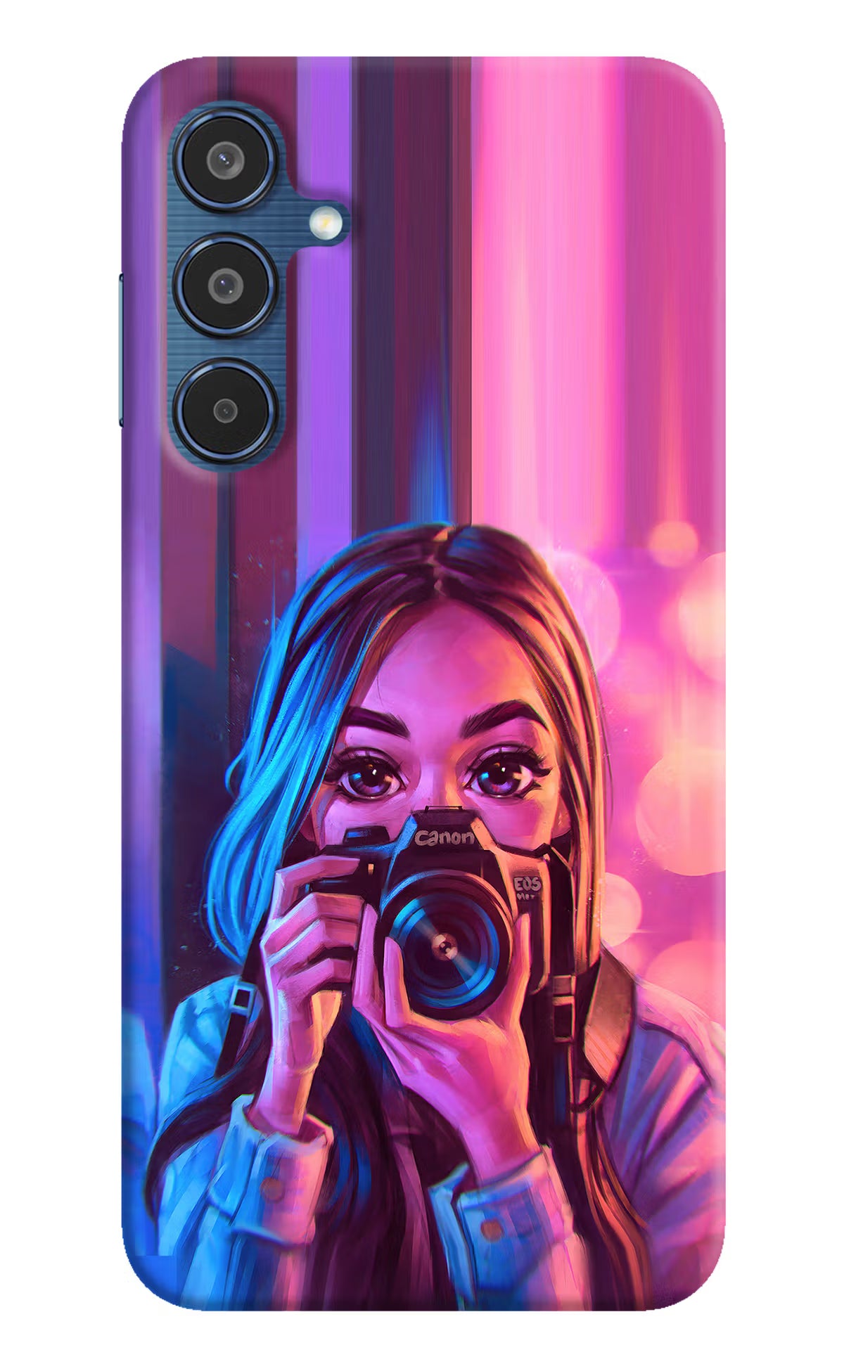 Girl Photographer Samsung M35 5G Hard Case Back Cover by Casekaro