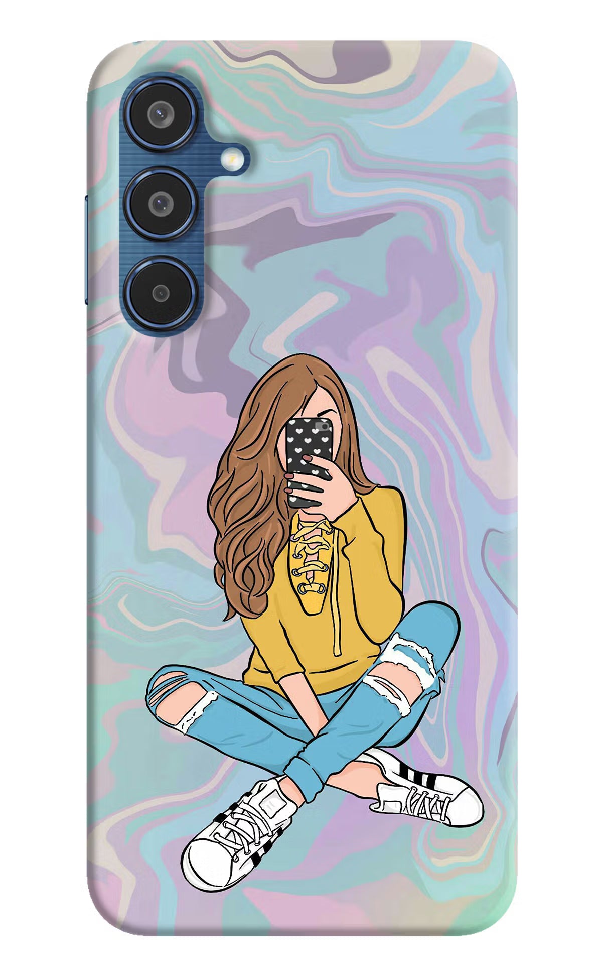 Selfie Girl Samsung M35 5G Hard Case Back Cover by Casekaro