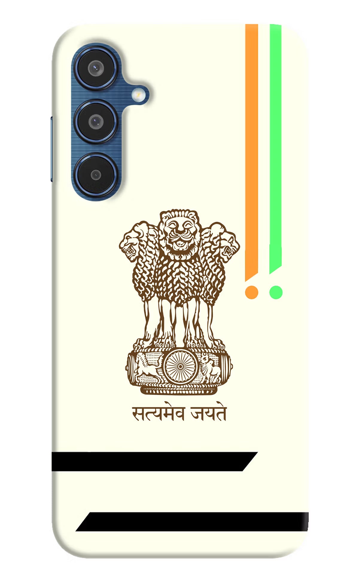 Satyamev Jayate Brown Logo Samsung M35 5G Hard Case Back Cover by Casekaro