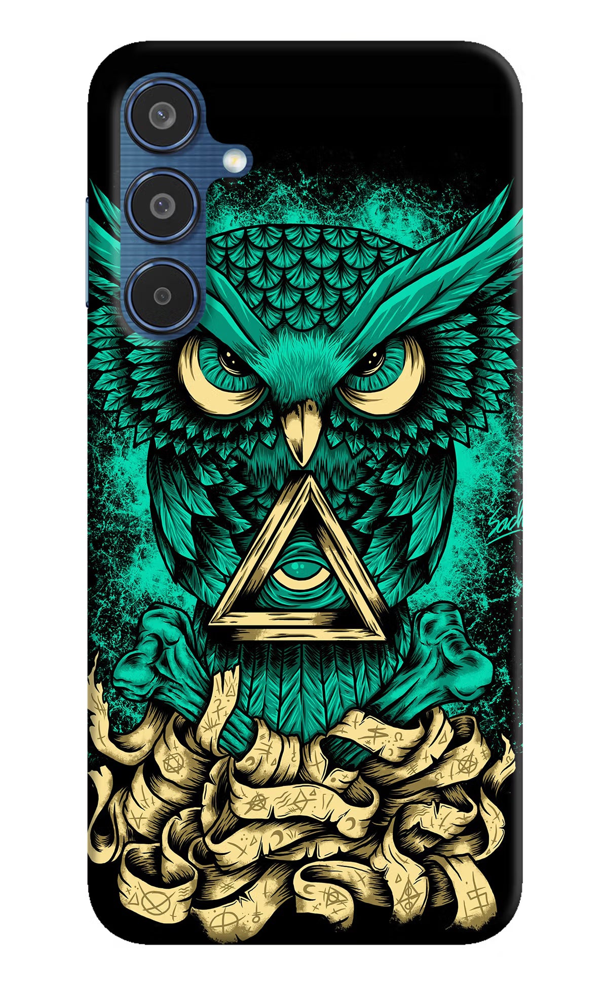 Green Owl Samsung M35 5G Hard Case Back Cover by Casekaro