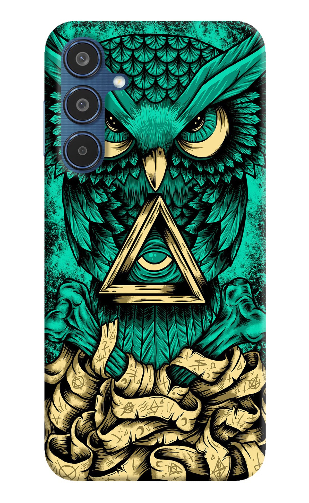 Green Owl Samsung M35 5G Back Cover