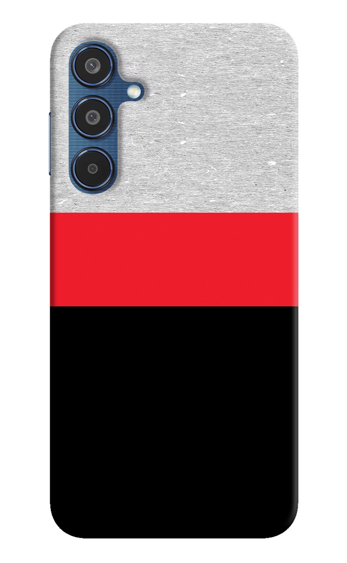 Tri Color Pattern Samsung M35 5G Hard Case Back Cover by Casekaro