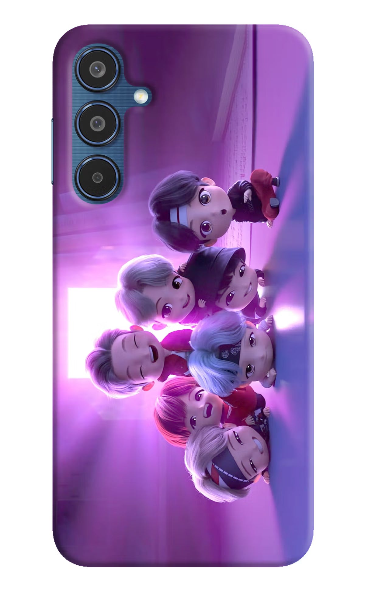 BTS Chibi Samsung M35 5G Hard Case Back Cover by Casekaro