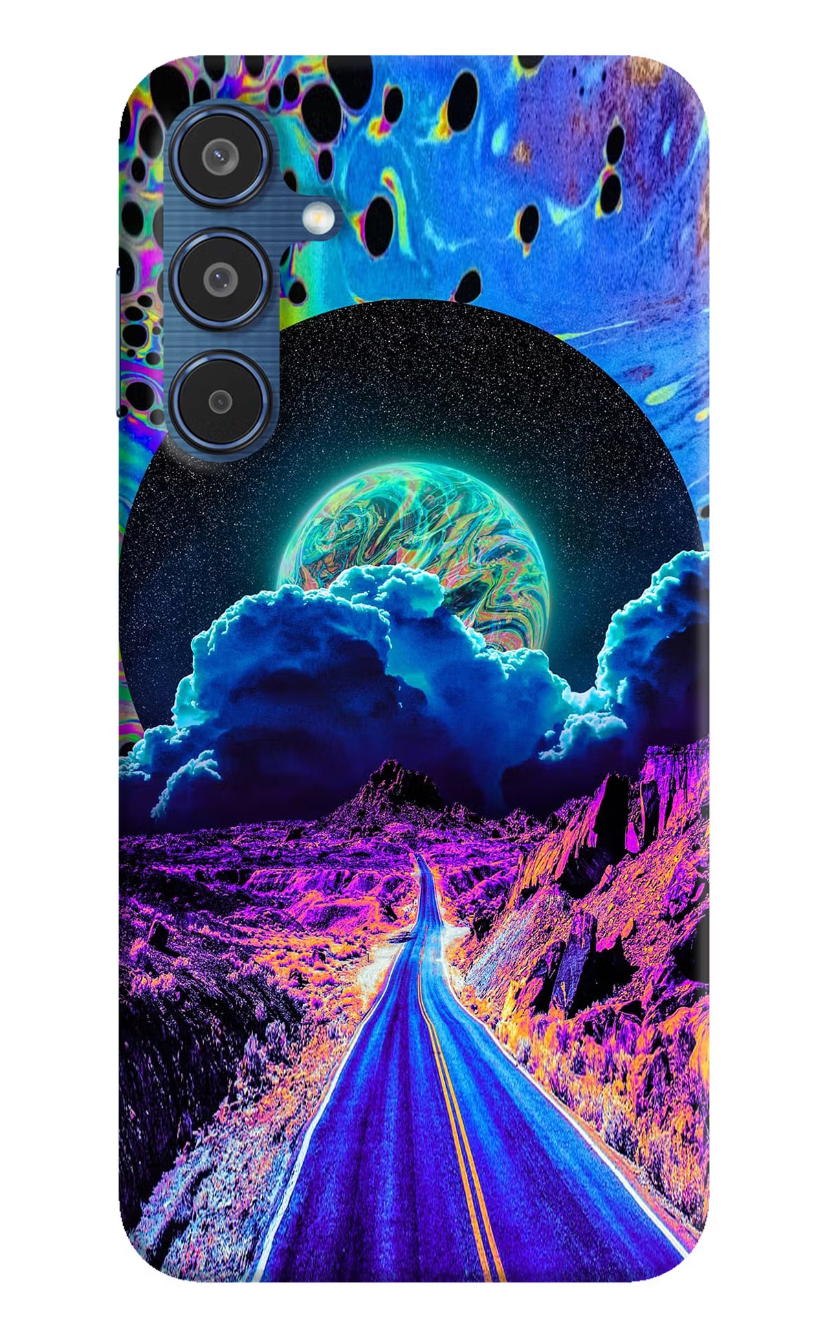 Psychedelic Painting Samsung M35 5G Hard Case Back Cover by Casekaro