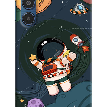 Cartoon Astronaut Samsung M35 5G Hard Case Back Cover by Casekaro
