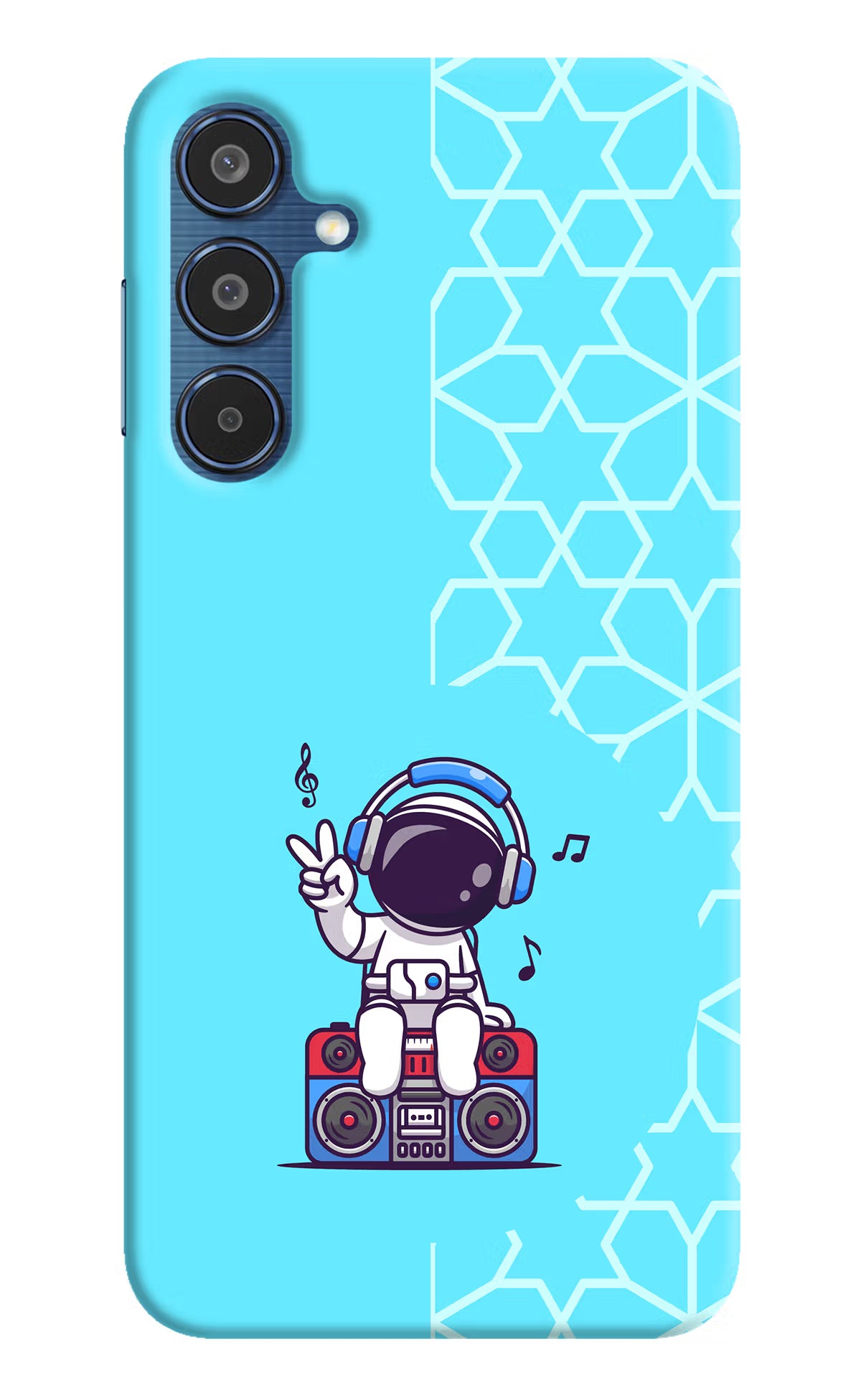 Cute Astronaut Chilling Samsung M35 5G Hard Case Back Cover by Casekaro