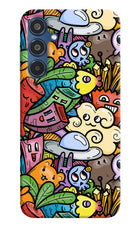 Veggie Doodle Samsung M35 5G Hard Case Back Cover by Casekaro