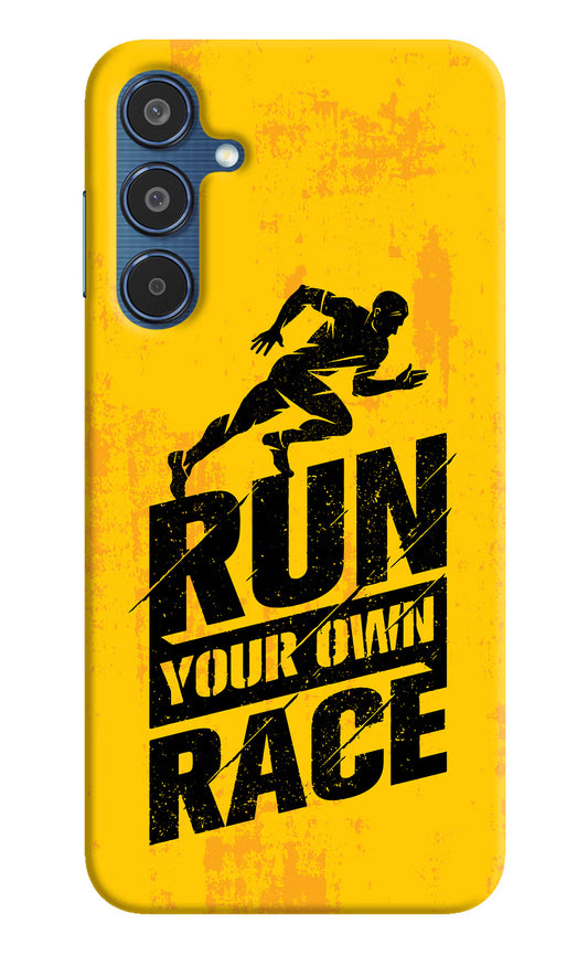 Run Your Own Race Samsung M35 5G Hard Case Back Cover by Casekaro
