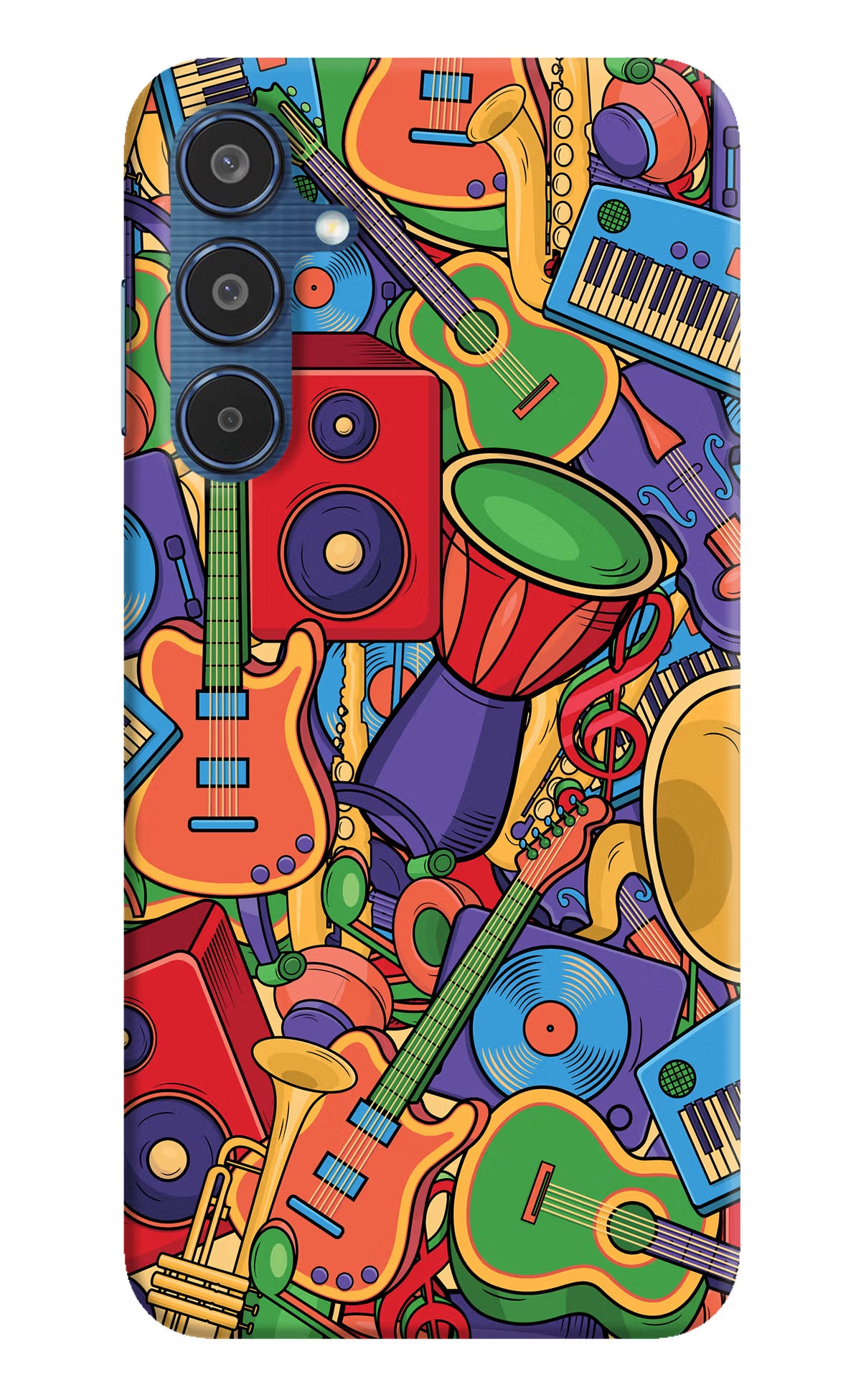 Music Instrument Doodle Samsung M35 5G Hard Case Back Cover by Casekaro