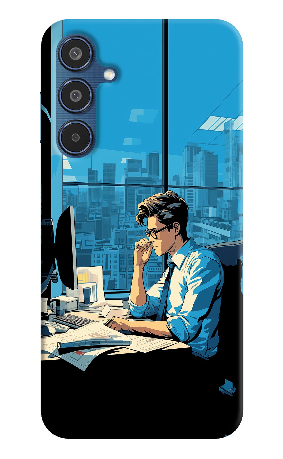Focused Hustler (AI Generated) Samsung M35 5G Hard Case Back Cover by Casekaro