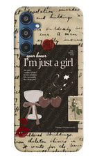 I am just a girl Samsung M35 5G Hard Case Back Cover by Casekaro