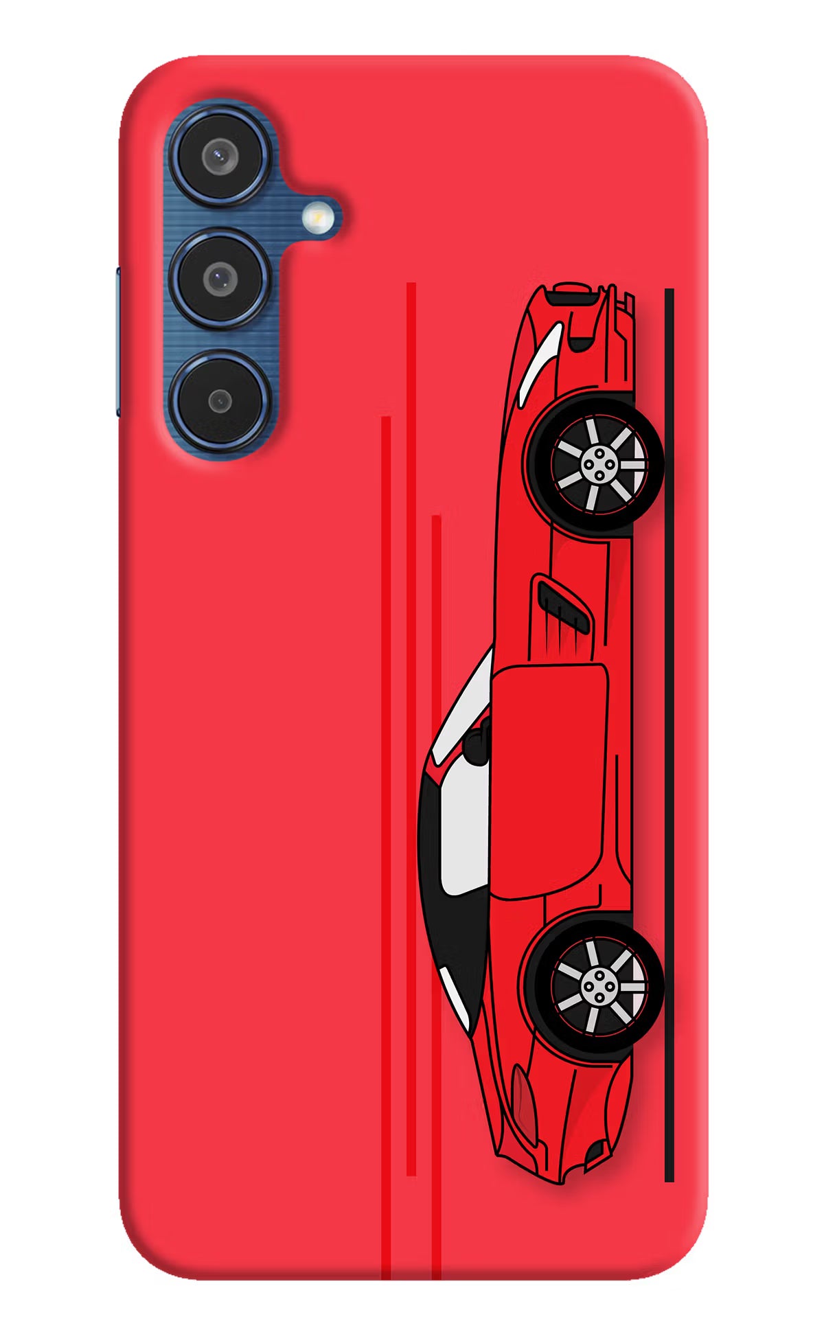 Red Velocity Samsung M35 5G Hard Case Back Cover by Casekaro