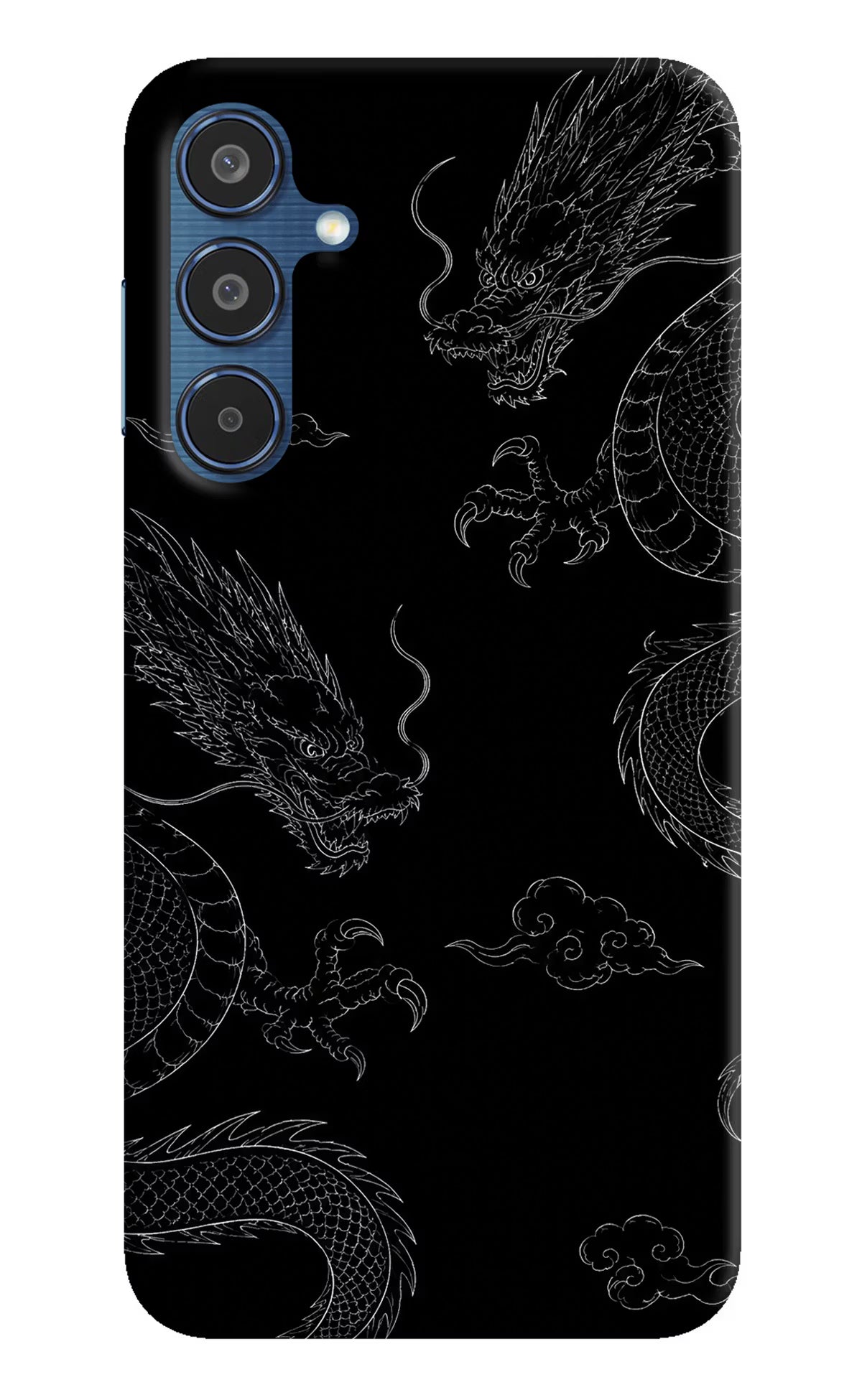 Twin Dragons Samsung M35 5G Hard Case Back Cover by Casekaro