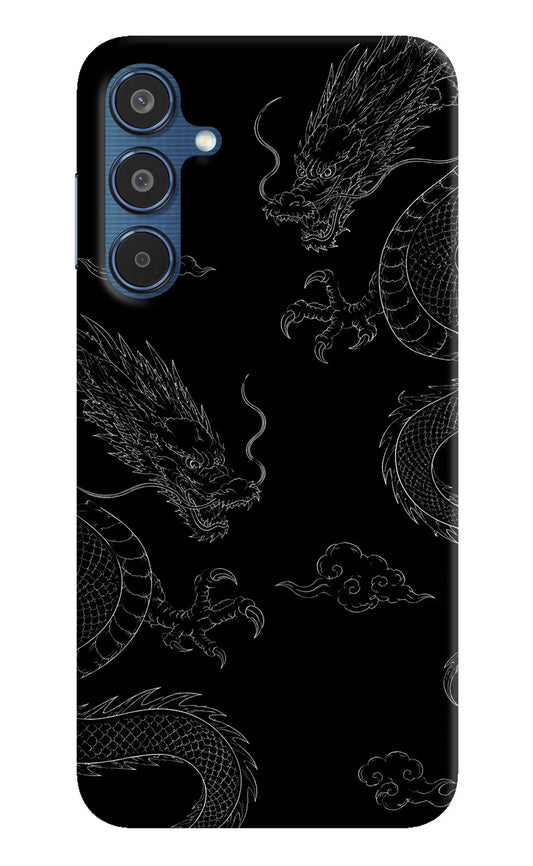 Twin Dragons Samsung M35 5G Hard Case Back Cover by Casekaro