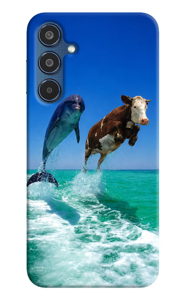 Dolphin vs Cow Samsung M35 5G Hard Case Back Cover by Casekaro