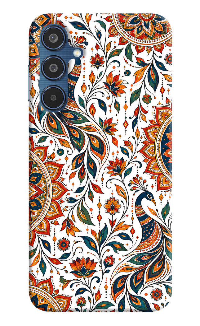 White Mayura Samsung M35 5G Hard Case Back Cover by Casekaro