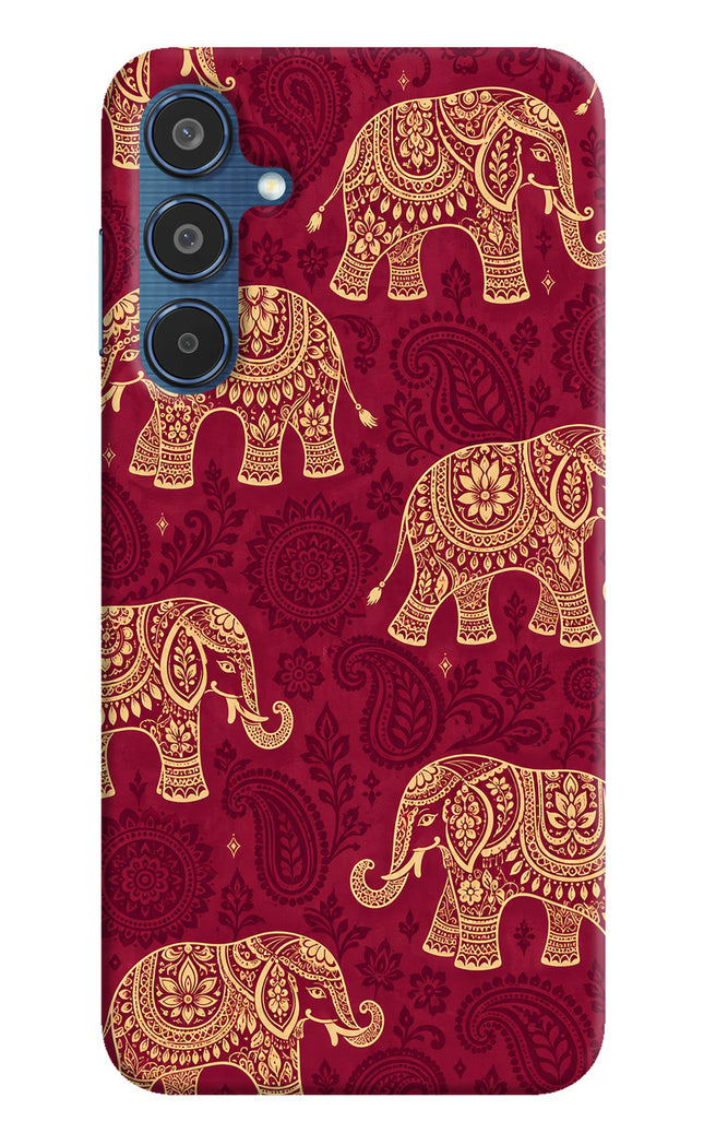 Maroon Elephant Samsung M35 5G Hard Case Back Cover by Casekaro