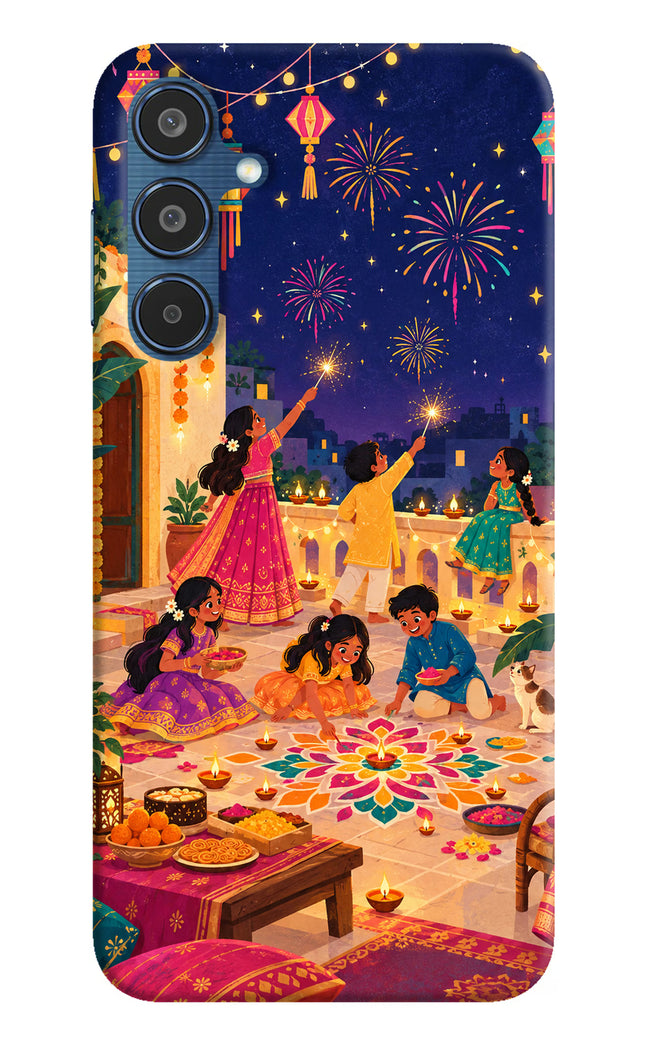 Diwali Night Samsung M35 5G Hard Case Back Cover by Casekaro