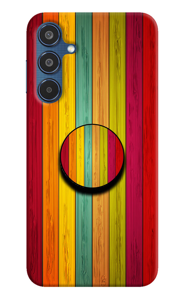 Multicolor Wooden Samsung M35 5G Pop Case by Casekaro