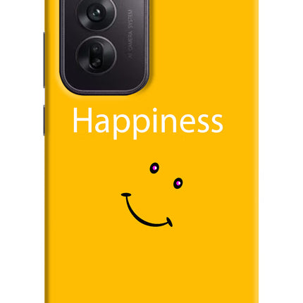 Happiness With Smiley Oppo Reno12 5G Hard Case Back Cover by Casekaro