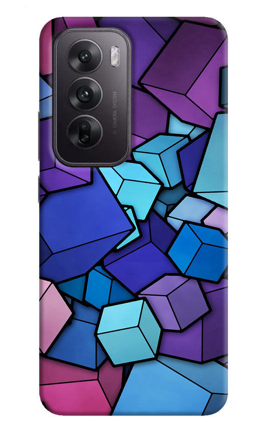 Cubic Abstract Oppo Reno12 5G Back Cover