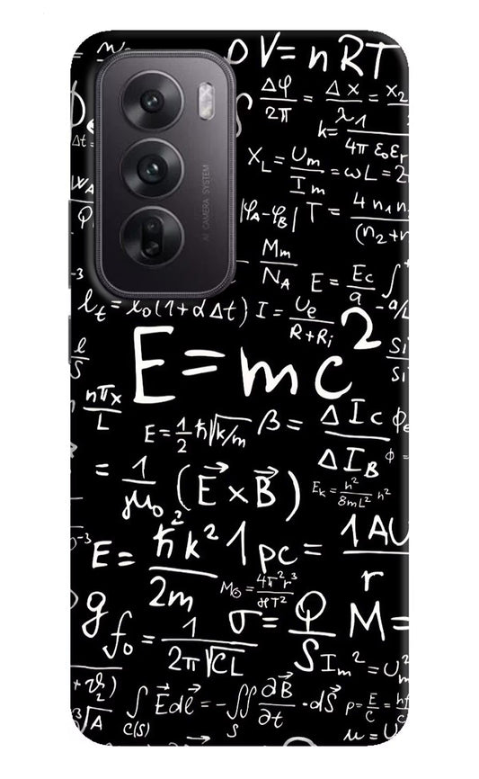 Physics Formula Oppo Reno12 5G Hard Case Back Cover by Casekaro