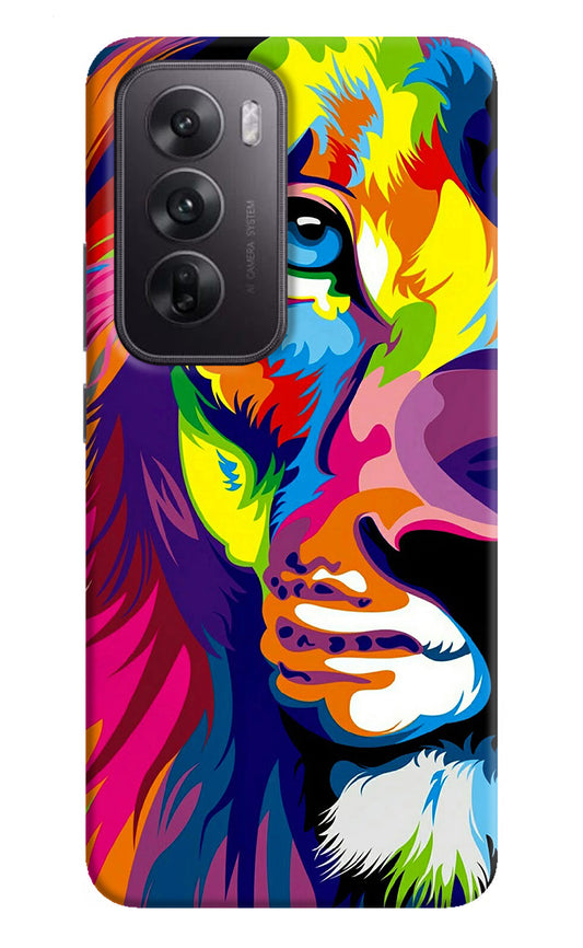 Lion Half Face Oppo Reno12 5G Back Cover