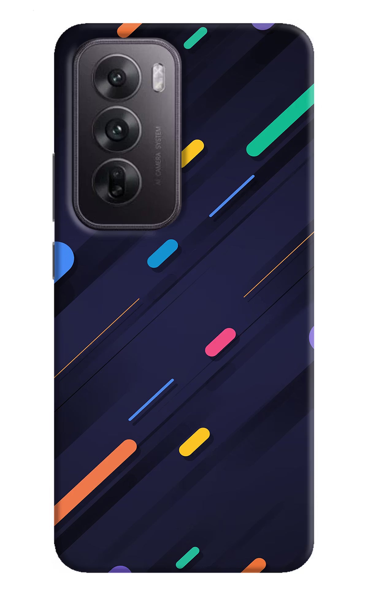 Abstract Design Oppo Reno12 5G Hard Case Back Cover by Casekaro