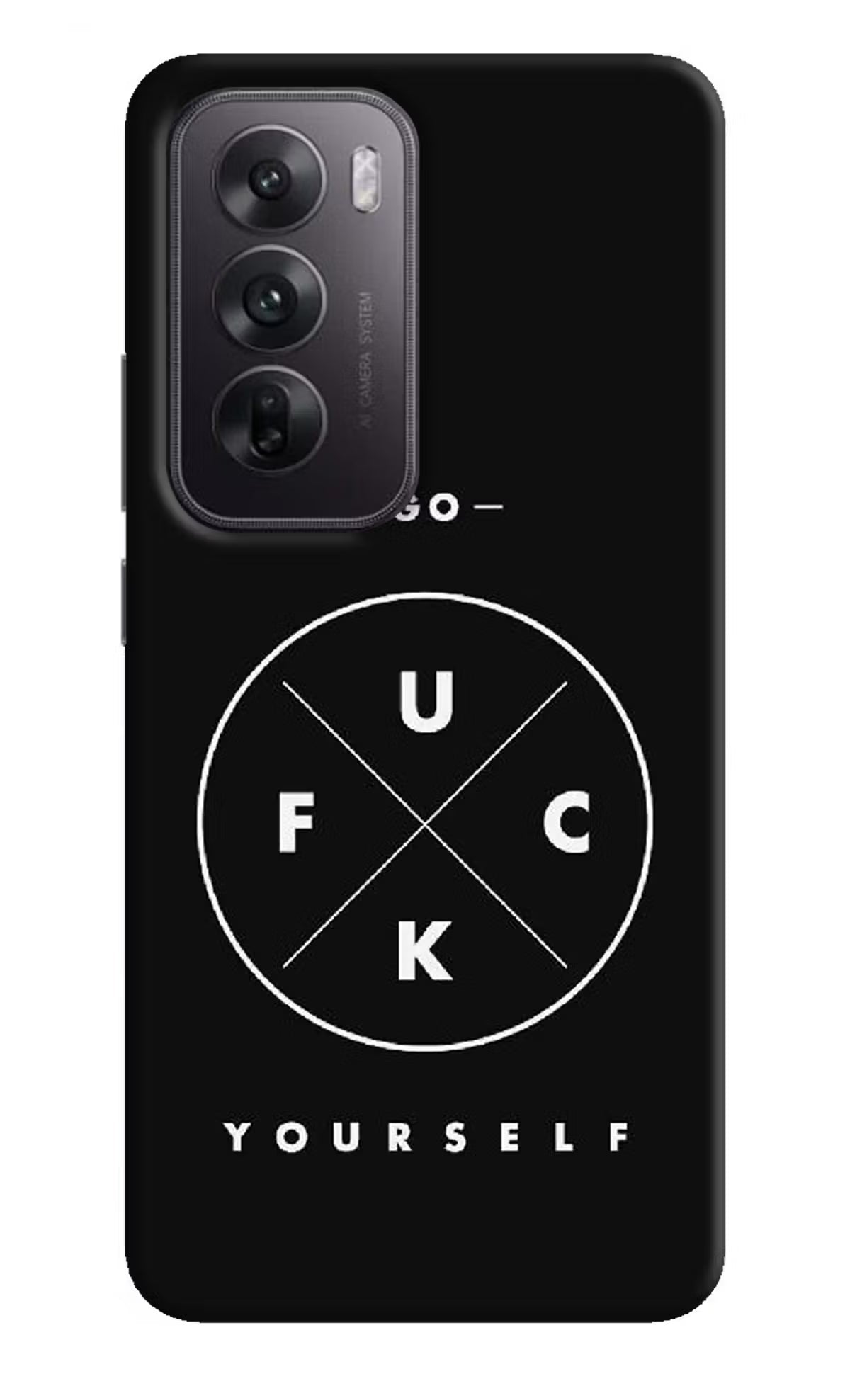 Go Fuck Yourself Oppo Reno12 5G Hard Case Back Cover by Casekaro