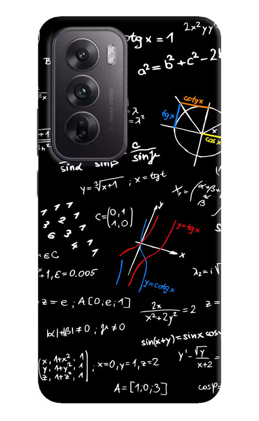 Mathematics Formula Oppo Reno12 5G Hard Case Back Cover by Casekaro