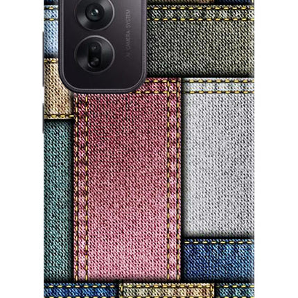 Multicolor Jeans Oppo Reno12 5G Hard Case Back Cover by Casekaro
