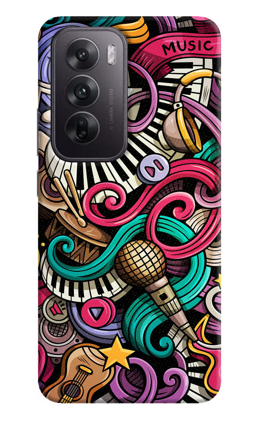 Music Abstract Oppo Reno12 5G Back Cover