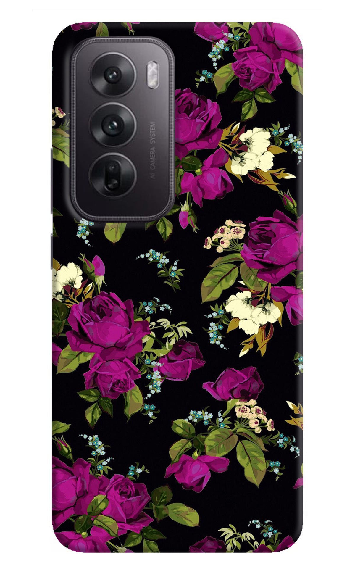 Flowers Oppo Reno12 5G Back Cover