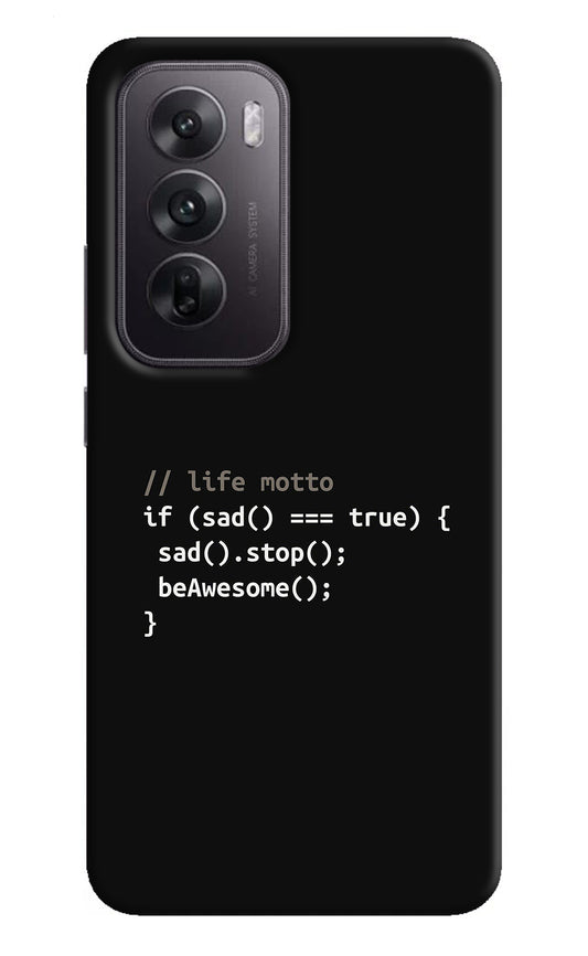 Life Motto Code Oppo Reno12 5G Back Cover