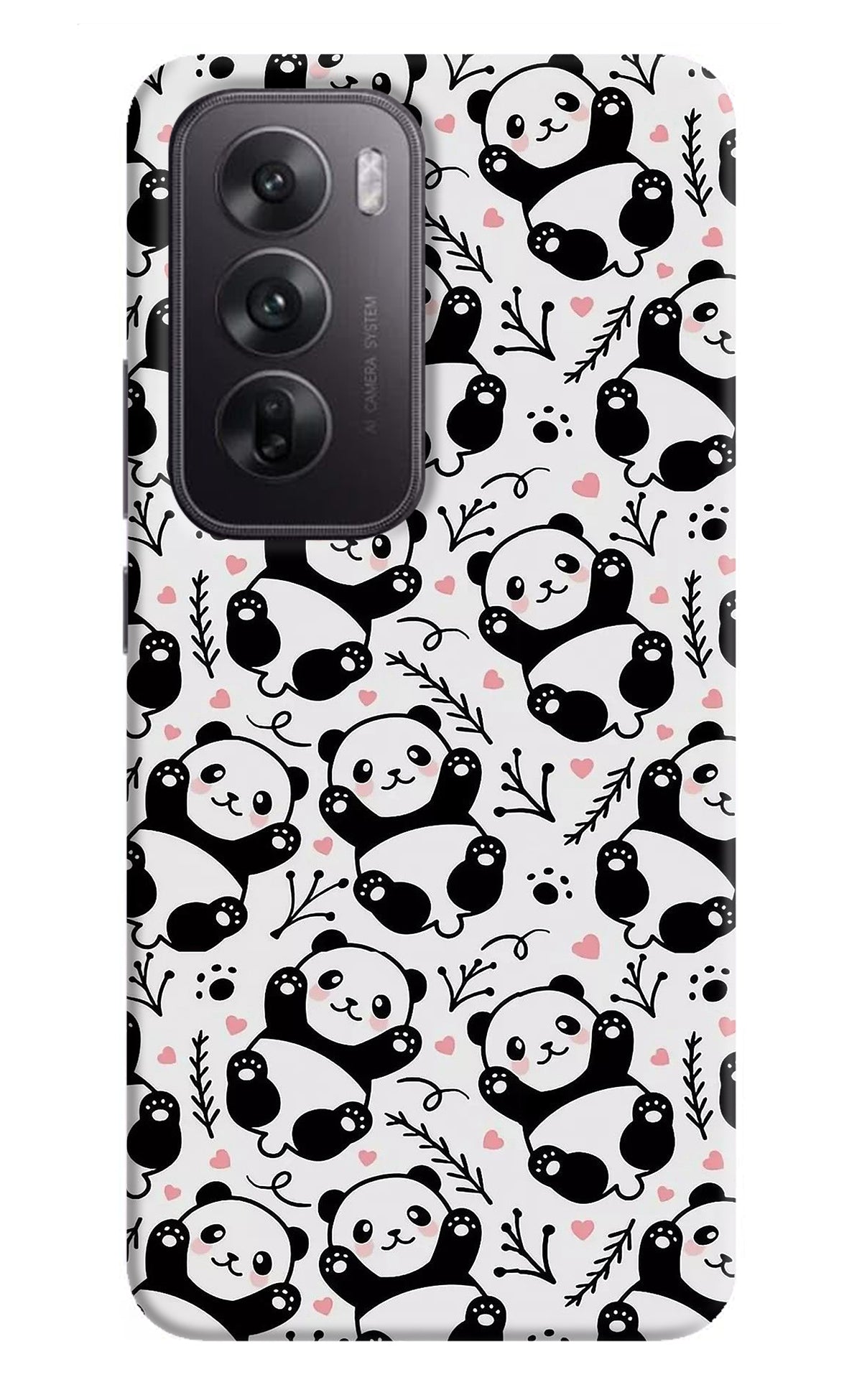 Cute Panda Oppo Reno12 5G Back Cover