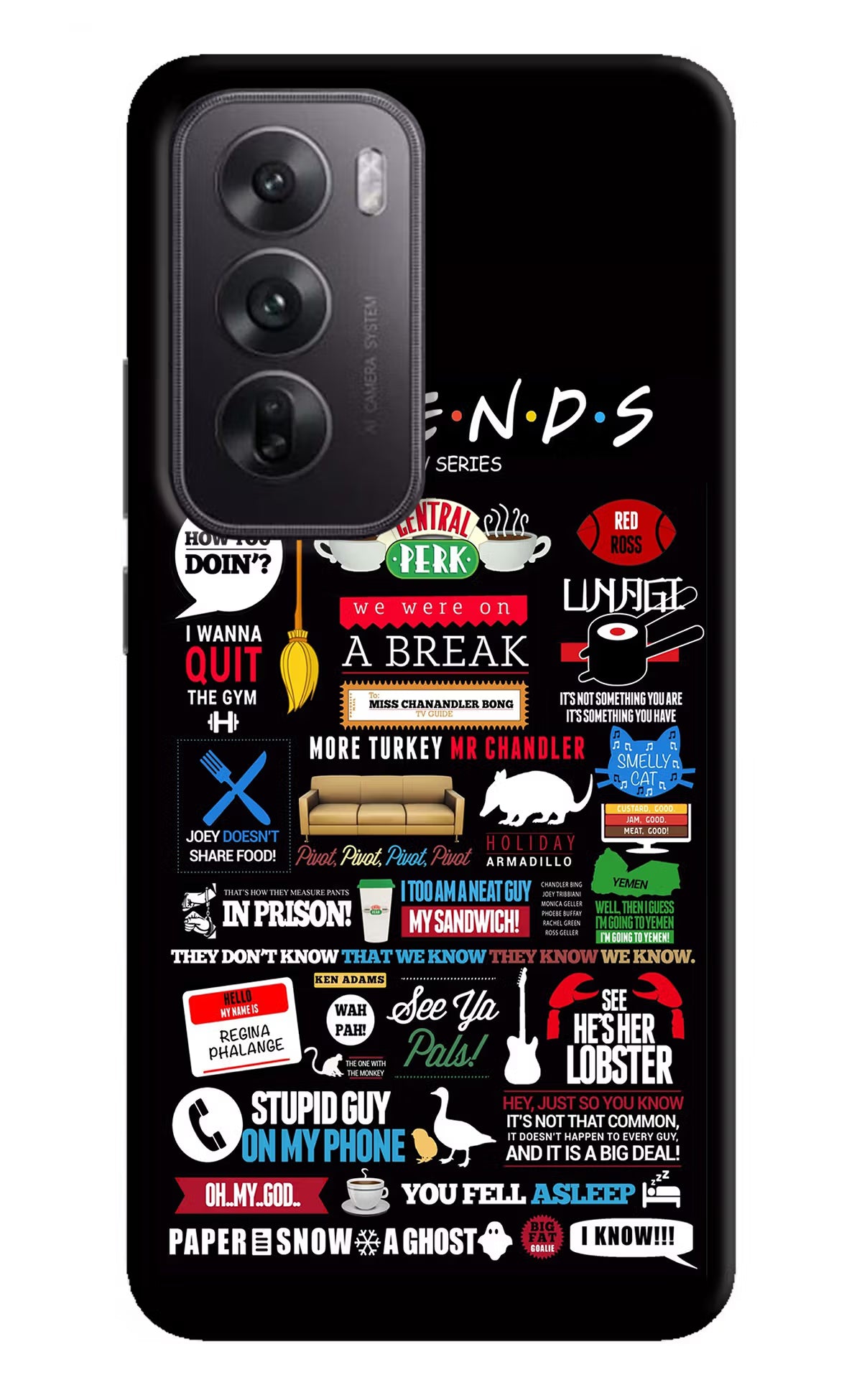 FRIENDS Oppo Reno12 5G Hard Case Back Cover by Casekaro