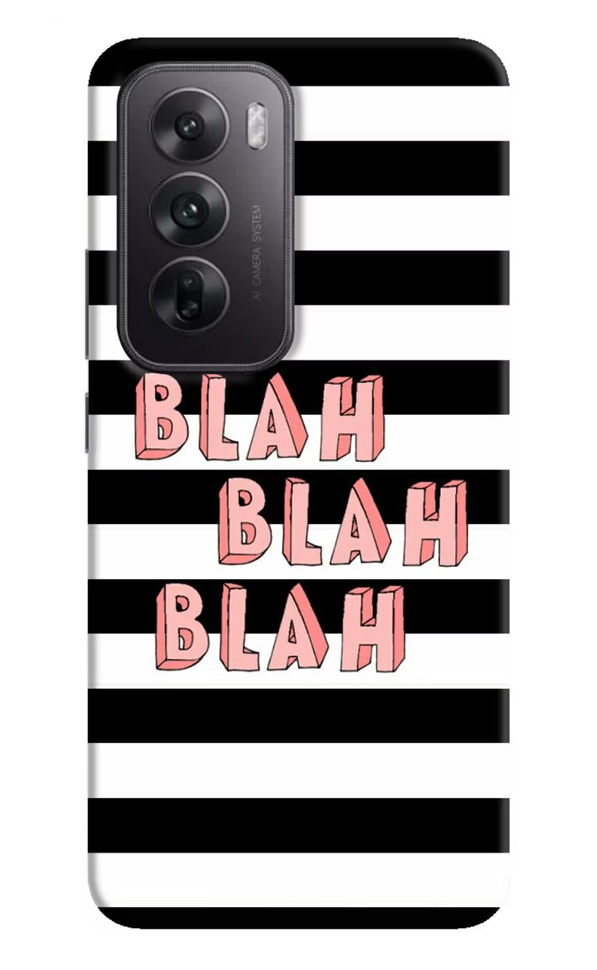 Blah Blah Blah Oppo Reno12 5G Hard Case Back Cover by Casekaro