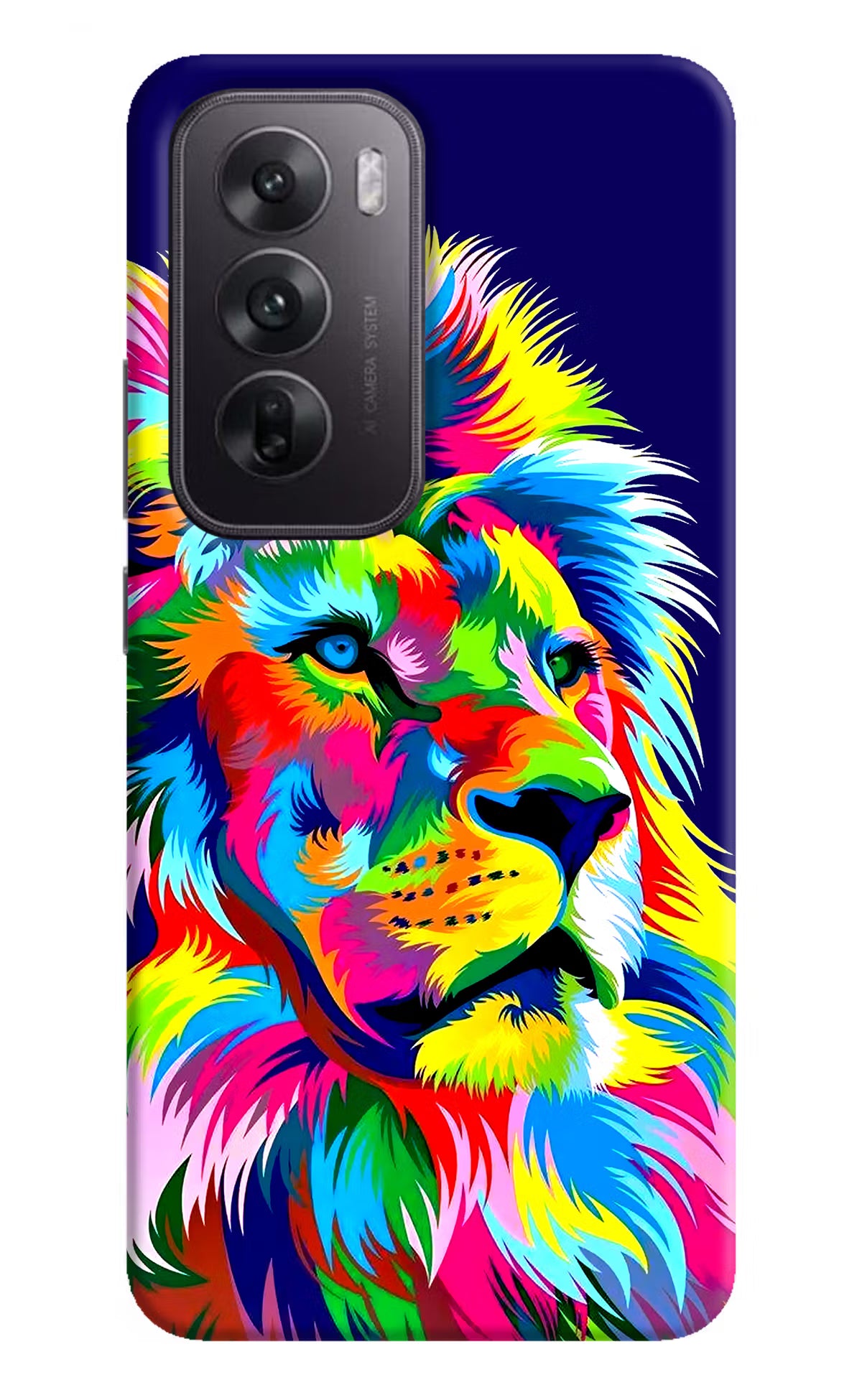 Vector Art Lion Oppo Reno12 5G Hard Case Back Cover by Casekaro