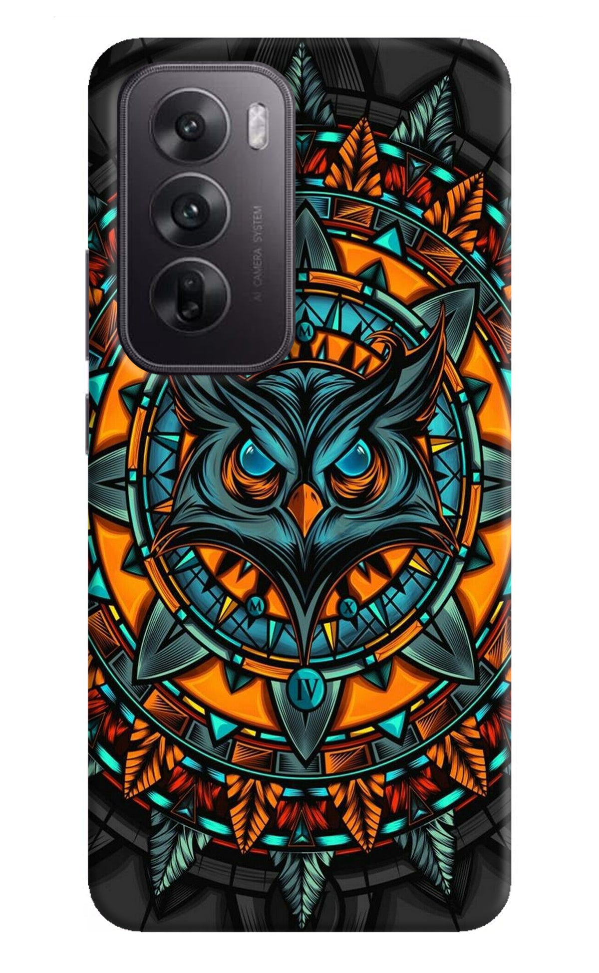 Angry Owl Art Oppo Reno12 5G Back Cover