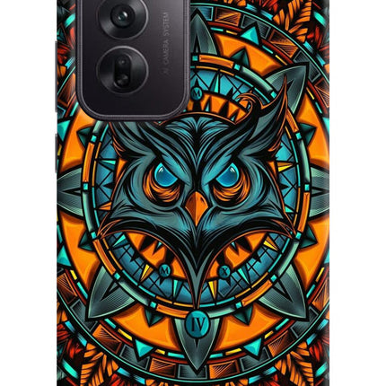 Angry Owl Art Oppo Reno12 5G Hard Case Back Cover by Casekaro